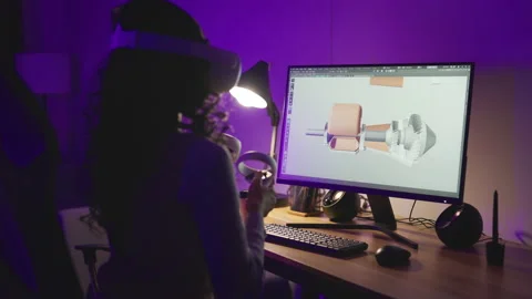 Young asian developer work at her studio. Video stock 207133538