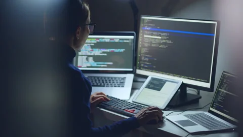 Young Asian woman, developer programmer, software engineer, IT support Stock Footage 196906216