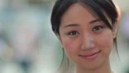 Young Asian Woman Smile Smiling Happy Face Portrait Stock Footage