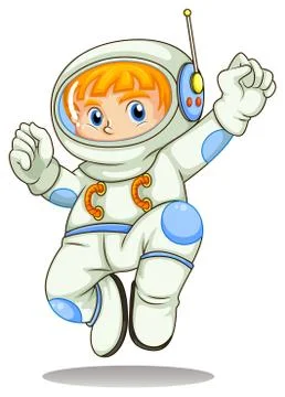 A young astronaut Stock Illustration