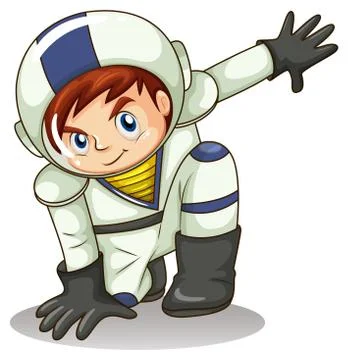A young astronaut Illustrazione stock