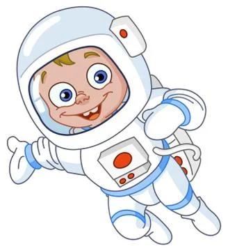 Young astronaut Illustrazione stock
