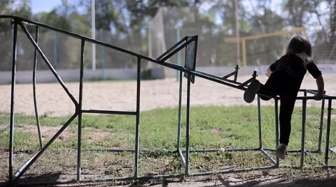 Young Athlete Makes His First Outdoor Fitness Exercises Stock Footage 66429820
