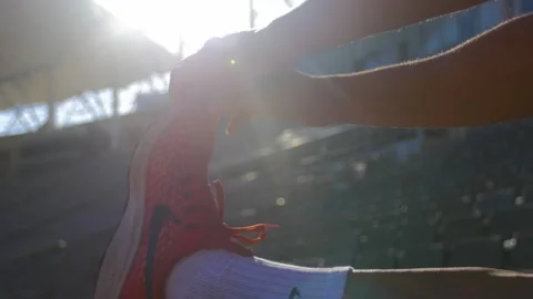 Young athlete training in the stadium Stock Footage 147101184