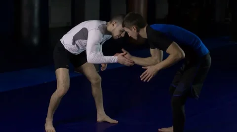 Young athletes train together Grappling. Stock Footage 67446746