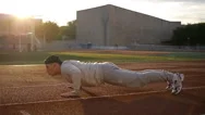 Young Athletic Man Doing Warm-Up Before Exercise And Jogging Stock Footage