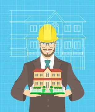 Young attractive construction manager Illustrazione stock