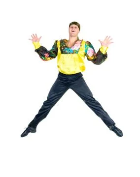 Young attractive man dancing Stock Photos