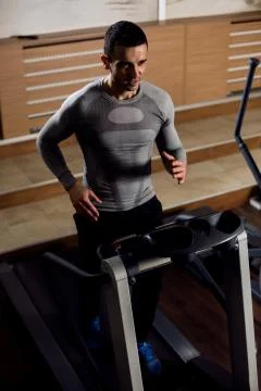 Young attractive man exercise Stock Photos
