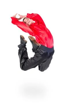 Young attractive man jumping Stock Photos