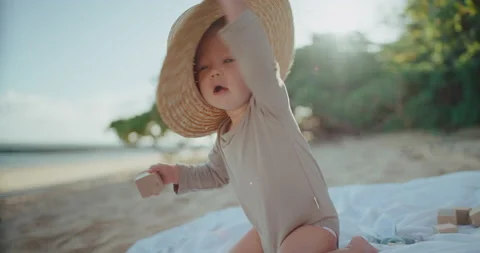 Young Baby Playing Stock Footage 193194928