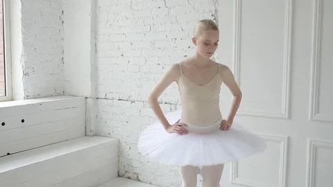 Young ballerina in ballet class Stock Footage 78561130