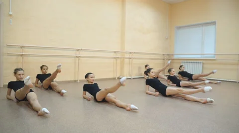 A young ballerina warming up Stock Footage 69042202