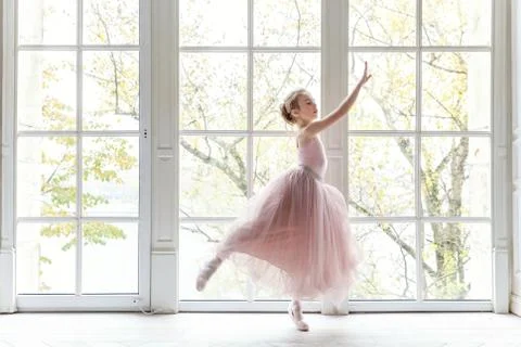 Young ballet dancer in dance class Stock Photos