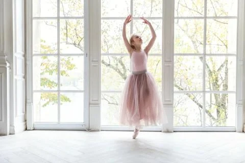 Young ballet dancer in dance class Stock Photos