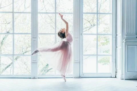 Young ballet dancer in dance class Stock Photos
