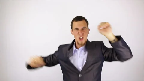 Young bearded man dancing. Video stock 92507789