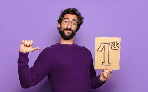 Young bearded man. first concept Stock Photos