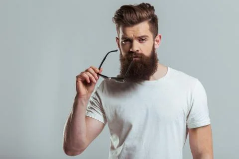 Young bearded man Stock Photos