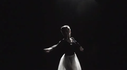Young Beautiful Ballerina Dancing Video stock 62019668
