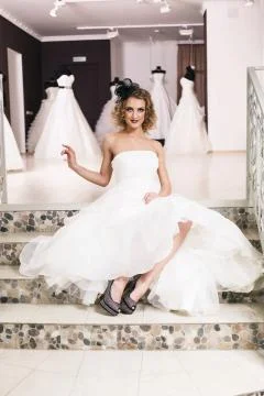 Young beautiful bride Stock Photos