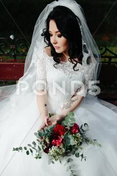 Young beautiful bride Stock Photos