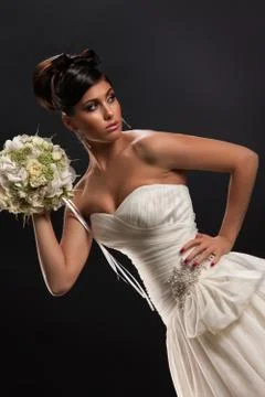 Young Beautiful Bride Stock Photos