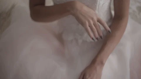 Young beautiful bride posing in luxurious interior. wedding dress. closeup Stock-Footage 103398753