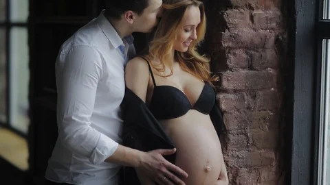 Young, beautiful couple are exepecting baby. Stock Footage 87738593