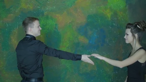 Young beautiful couple dancing Video stock 71682009