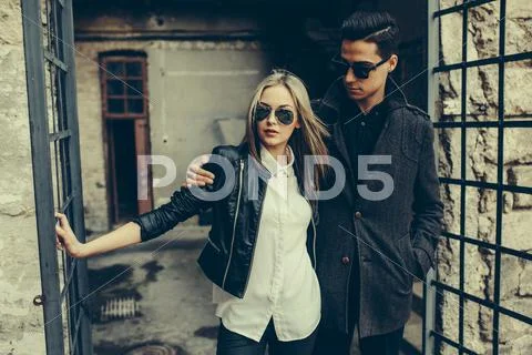 Young beautiful couple Stock Photos
