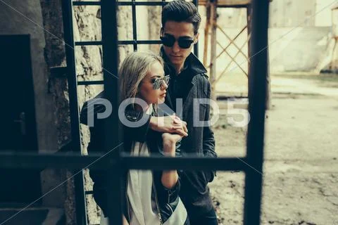 Young beautiful couple Stock Photos