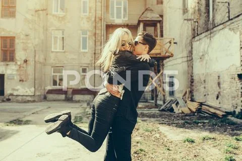 Young beautiful couple Stock Photos