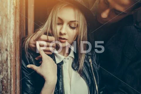 Young beautiful couple Stock Photos