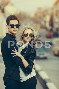 Young beautiful couple Stock Photos