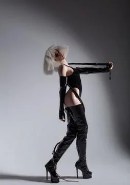 Young beautiful dancer is posing in studio Foto stock