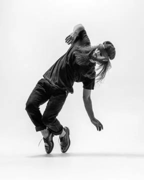 Young beautiful dancer posing in the studio Stock Photos