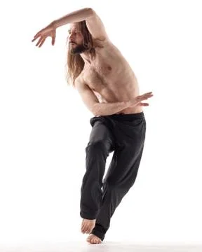 Young beautiful dancer posing in the studio Stock Photos