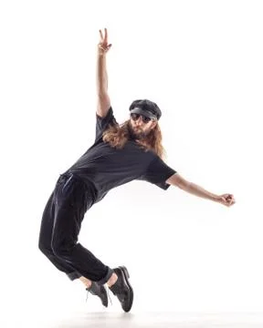 Young beautiful dancer posing in the studio Stock Photos