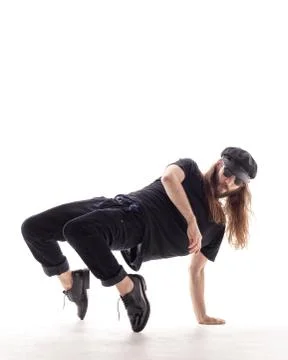 Young beautiful dancer posing in the studio Stock Photos