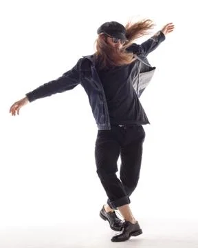 Young beautiful dancer posing in the studio Stock Photos