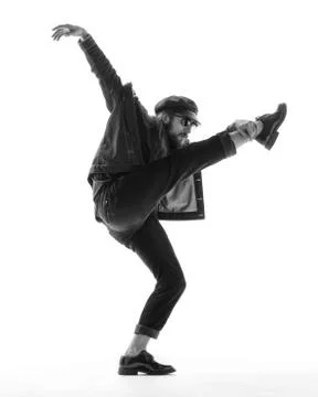 Young beautiful dancer posing in the studio Stock Photos