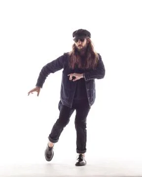 Young beautiful dancer is posing in studio Stock Photos