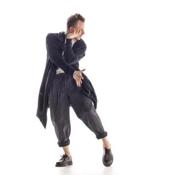 Young beautiful dancer posing in the studio Stock Photos