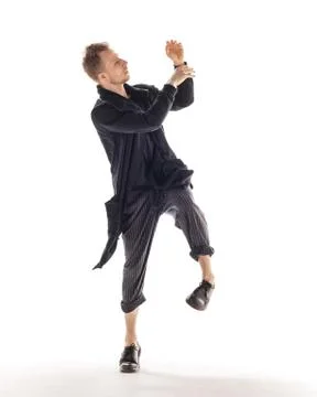 Young beautiful dancer posing in the studio Stock Photos