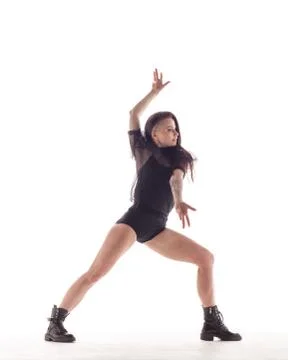 Young beautiful dancer is posing in studio Foto stock