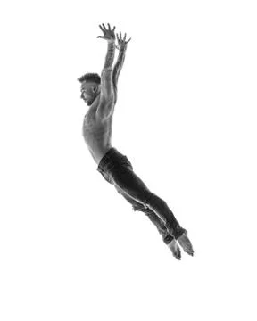 Young beautiful dancer is posing in studio Stock Photos