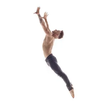 Young beautiful dancer is posing in studio Stock Photos