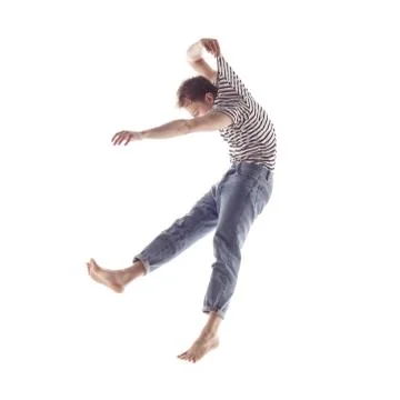 Young beautiful dancer is posing in studio Stock Photos