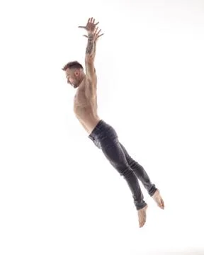 Young beautiful dancer is posing in studio Foto stock
